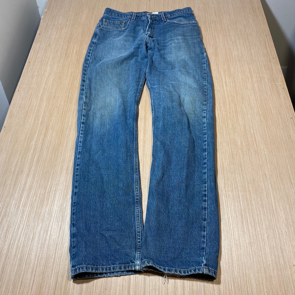 Vintage Levis 505 Regular Straight Leg Blue Denim Jeans Mens 32x34 00505-4886